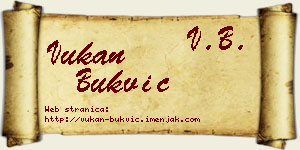 Vukan Bukvić vizit kartica